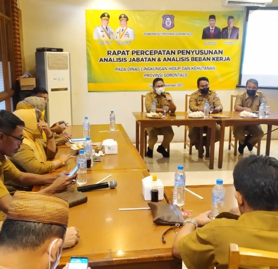 Kepala Biro organisasi saat menjelaskan pentingnya Anjab ABK untu OPD