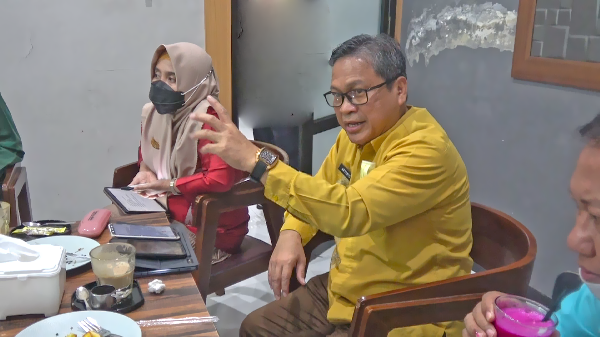 Kepala Biro Organisasi Saat menjelaskan terkait paparan nilai Indeks capaian Pemda